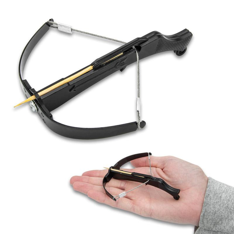 Toothpick Launcher Crossbow - Functional, Metal, Steel Wire, Includes Toothpicks